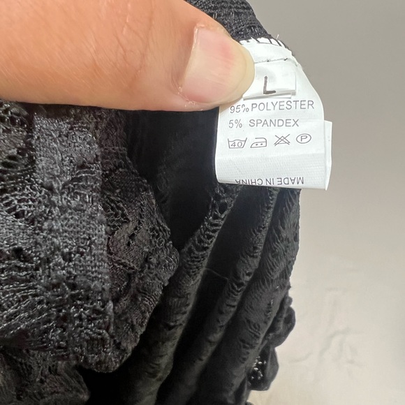 Floral print Lace long maxi wrap dress cover up blouse Tie waist Wrap design L - Picture 5 of 15